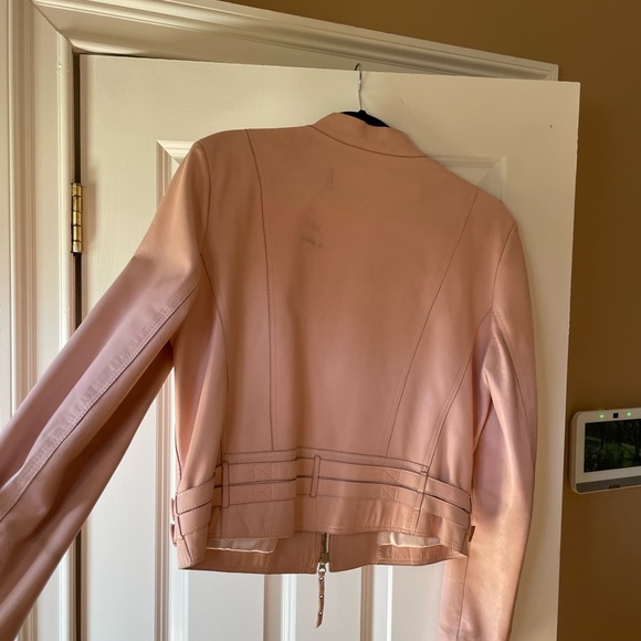 Pink leather jacket - Picture 2 of 9
